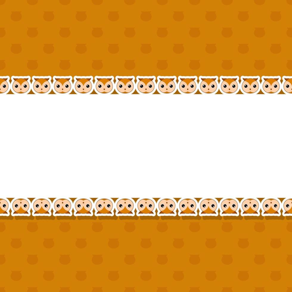 Owl with frame for banner, poster, and greeting card vector