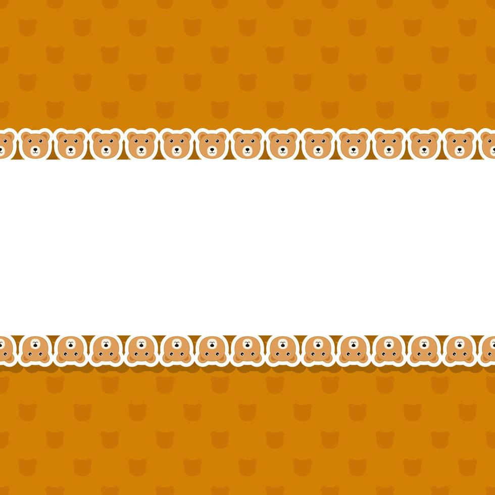 Bear with frame for banner, poster, and greeting card vector