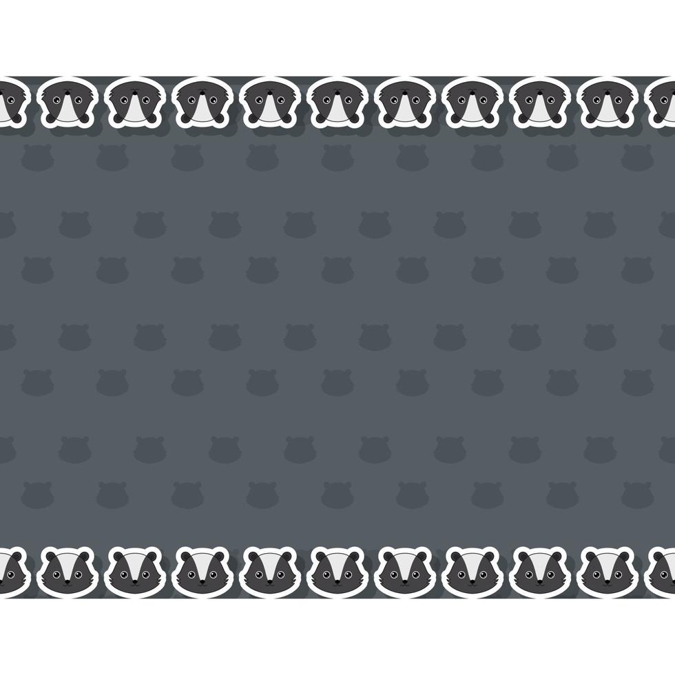 Skunk with frame for banner, poster, and greeting card vector