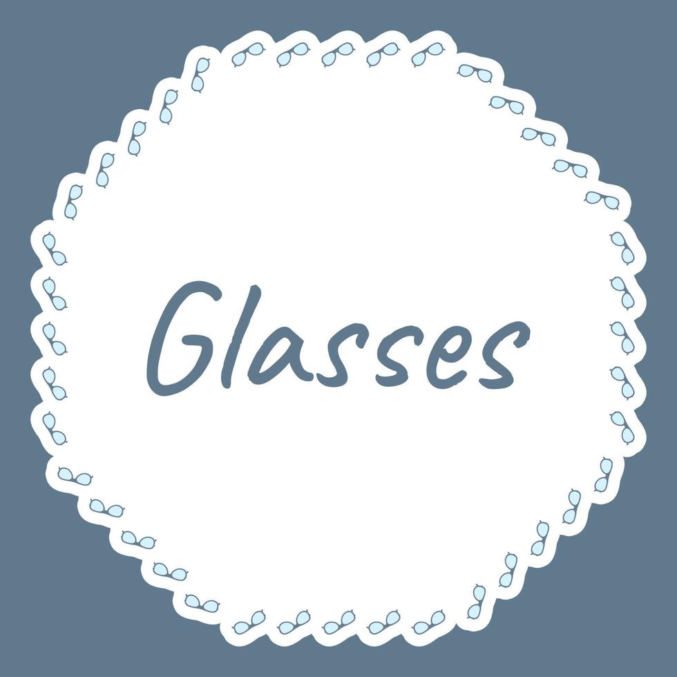Border with Glasses for banner, poster, and greeting card vector