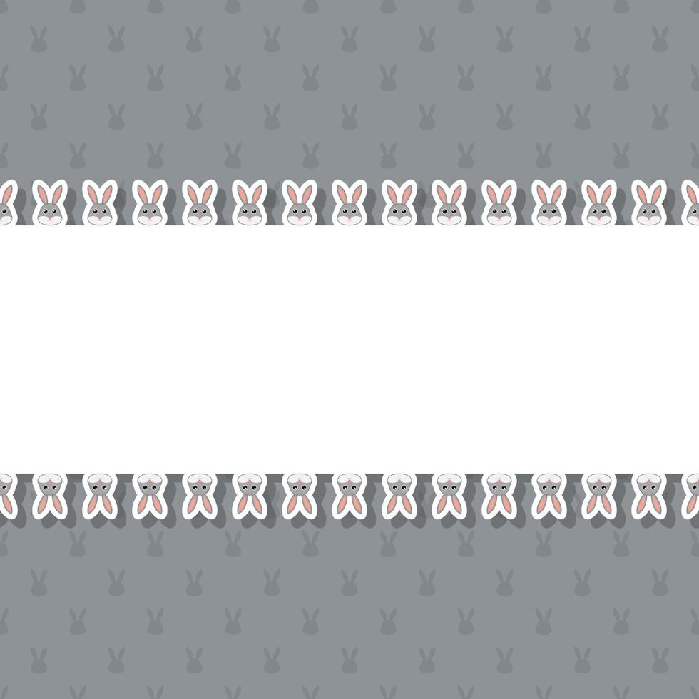 Rabbit with frame for banner, poster, and greeting card vector