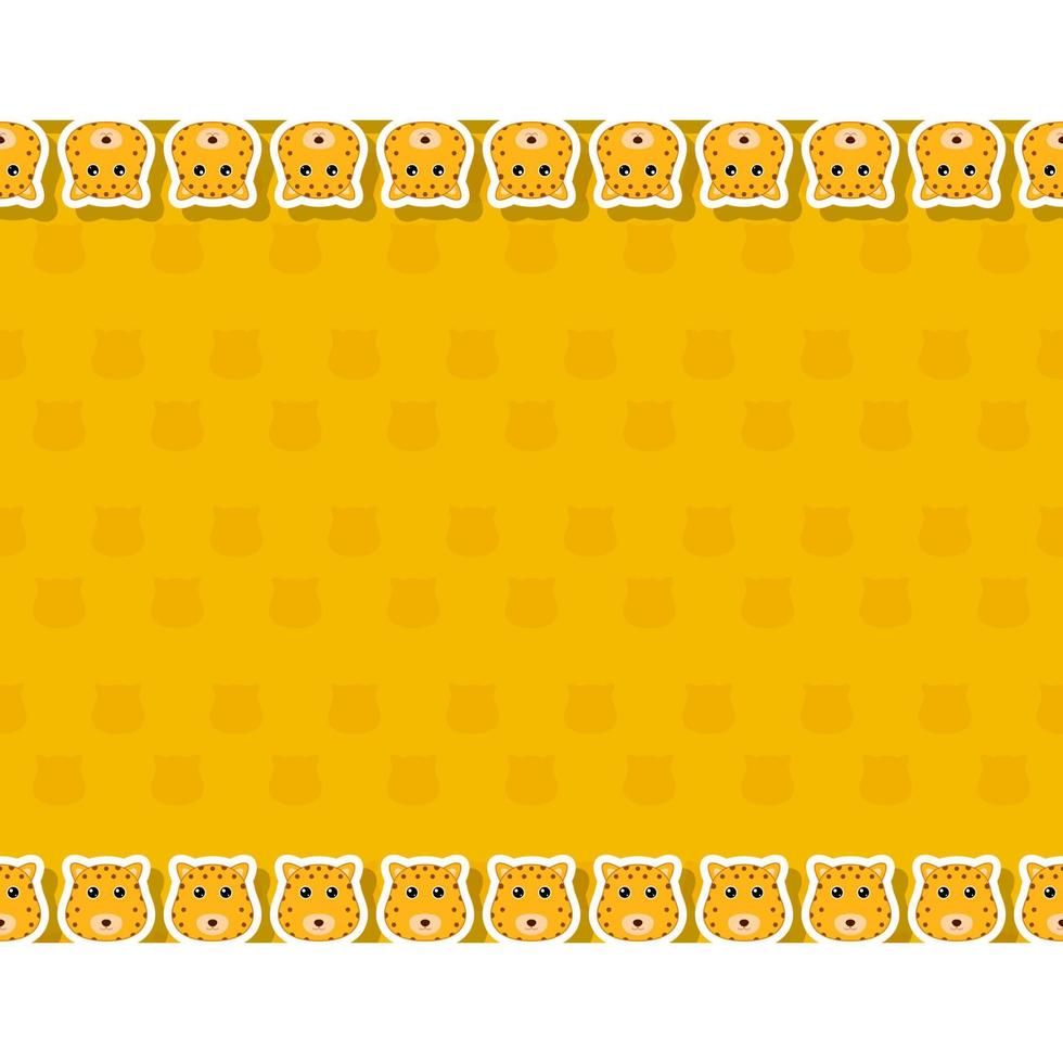 Leopard with frame for banner, poster, and greeting card vector