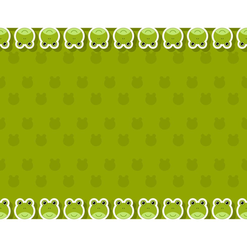 Frog with frame for banner, poster, and greeting card vector