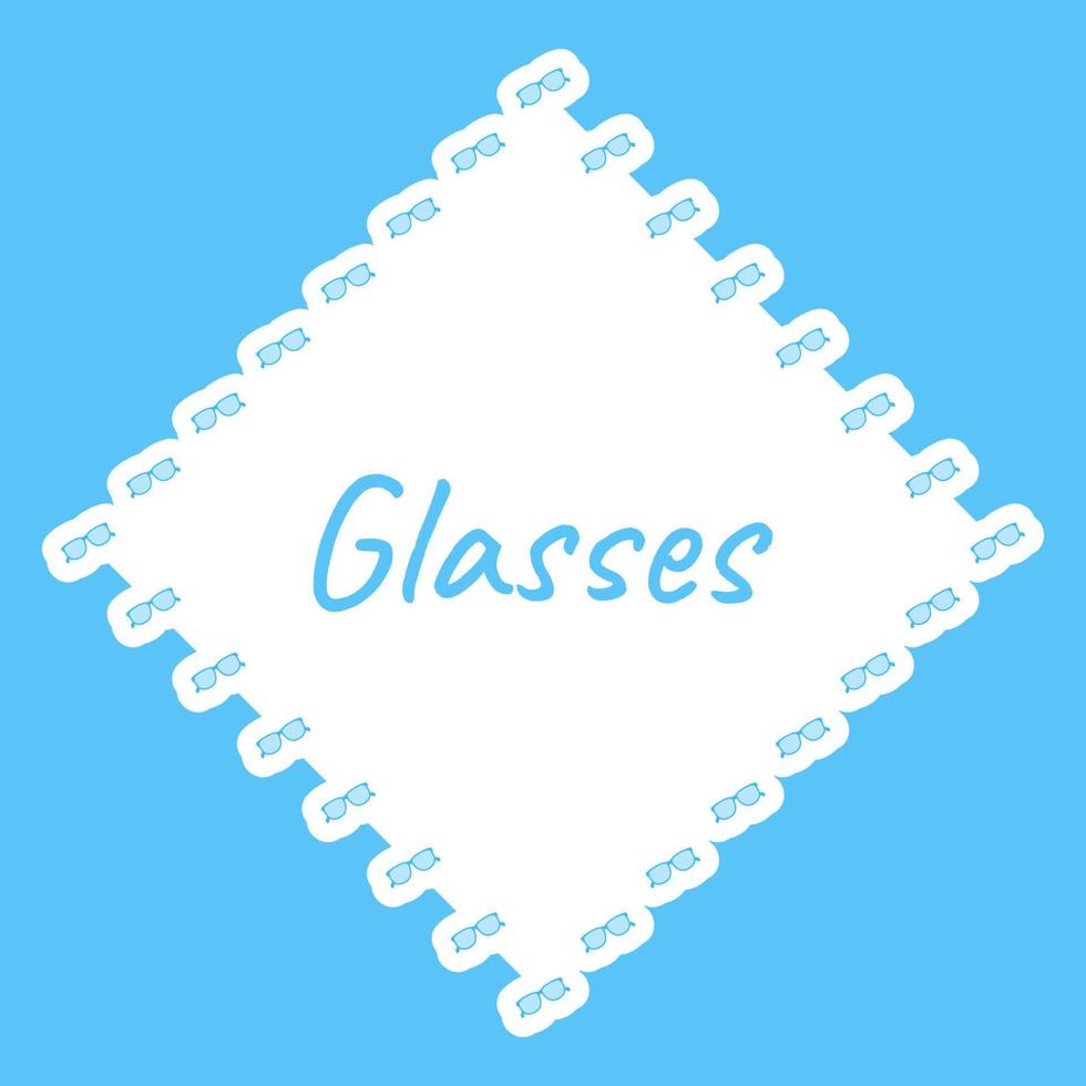 Border with Glasses for banner, poster, and greeting card vector
