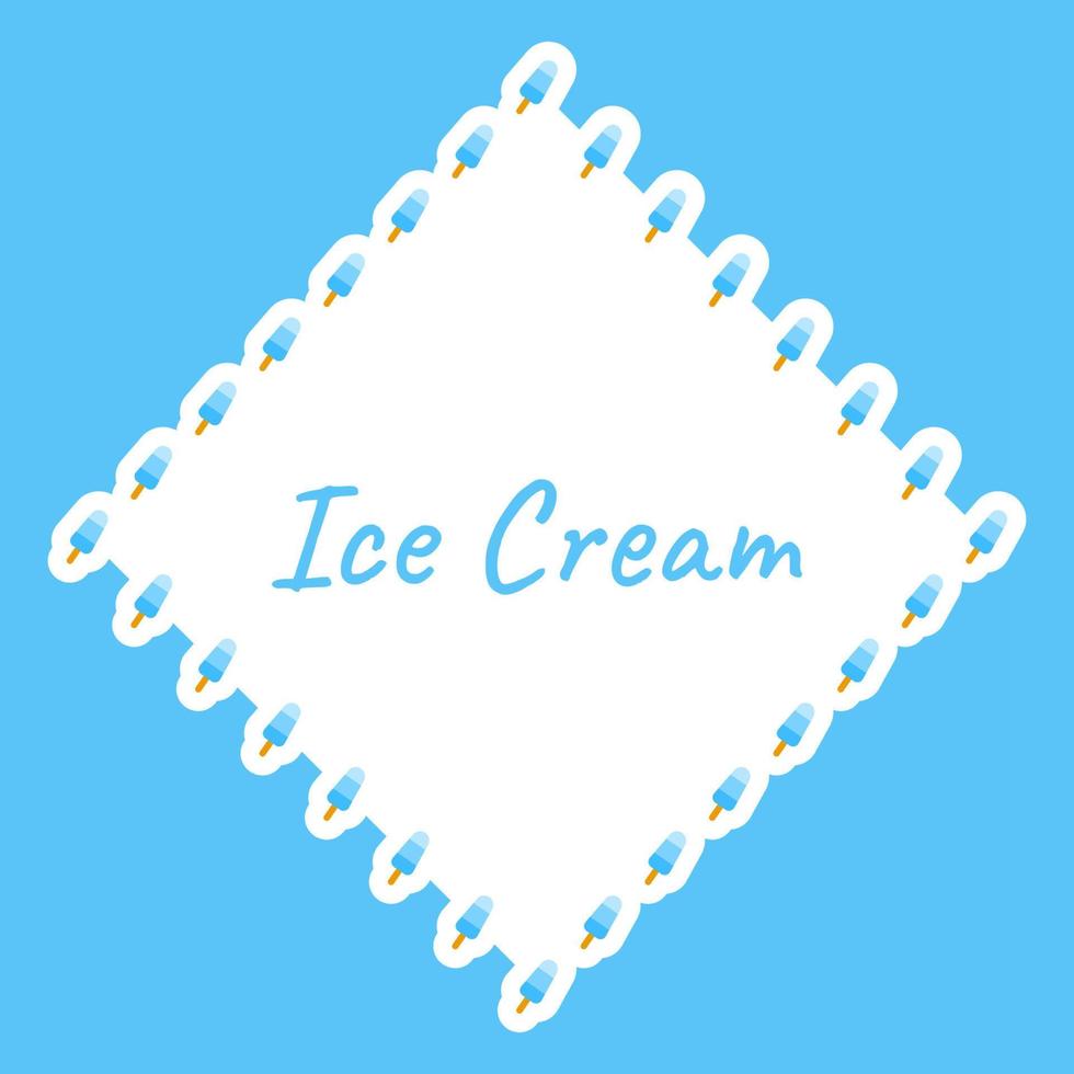 Border with Ice Cream for banner, poster, and greeting card vector