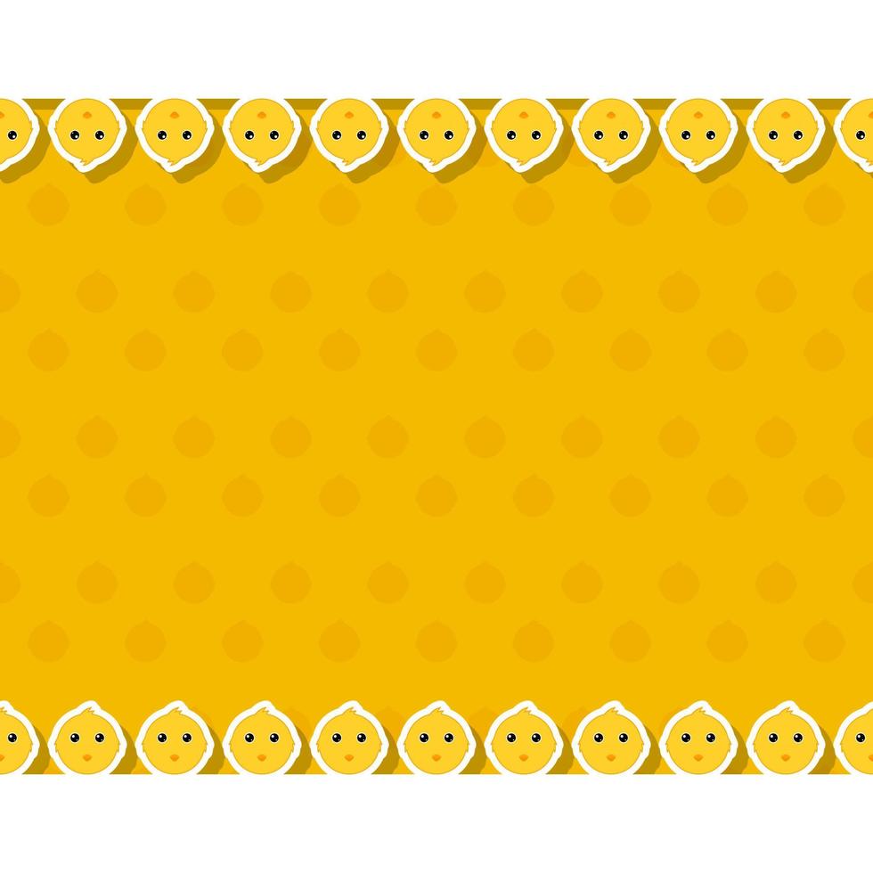 Chicken with frame for banner, poster, and greeting card vector