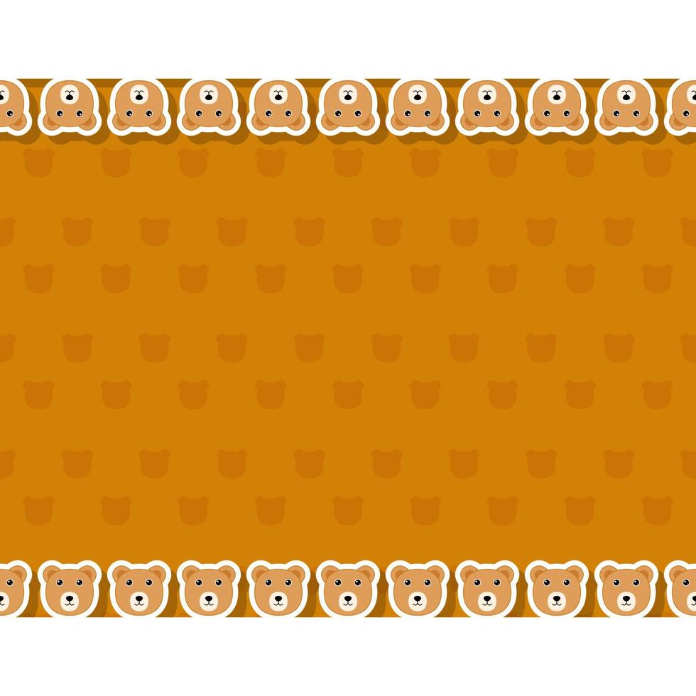 Bear with frame for banner, poster, and greeting card vector