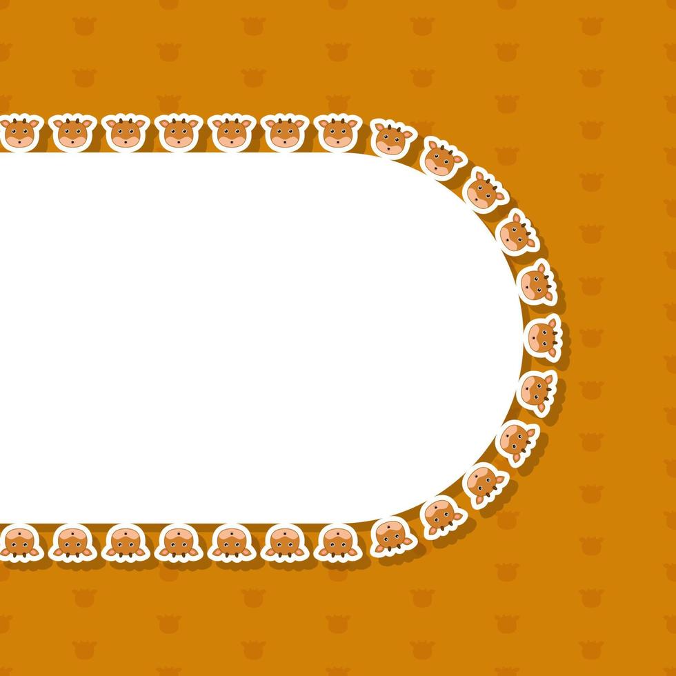 Deer with frame for banner, poster, and greeting card vector