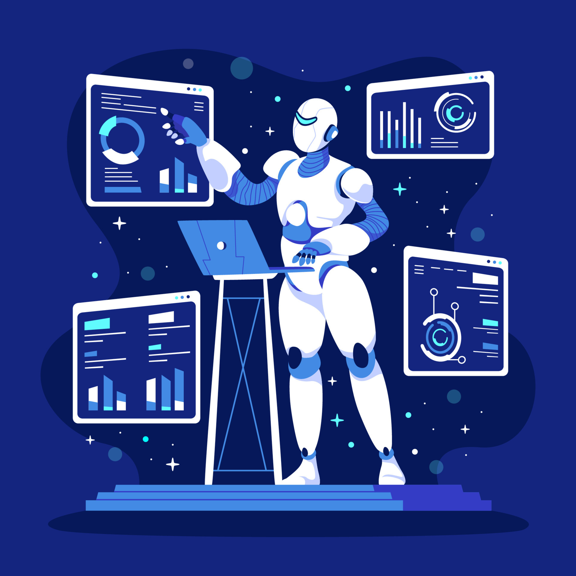Artificial intelligence Concept 8690513 Vector Art at Vecteezy