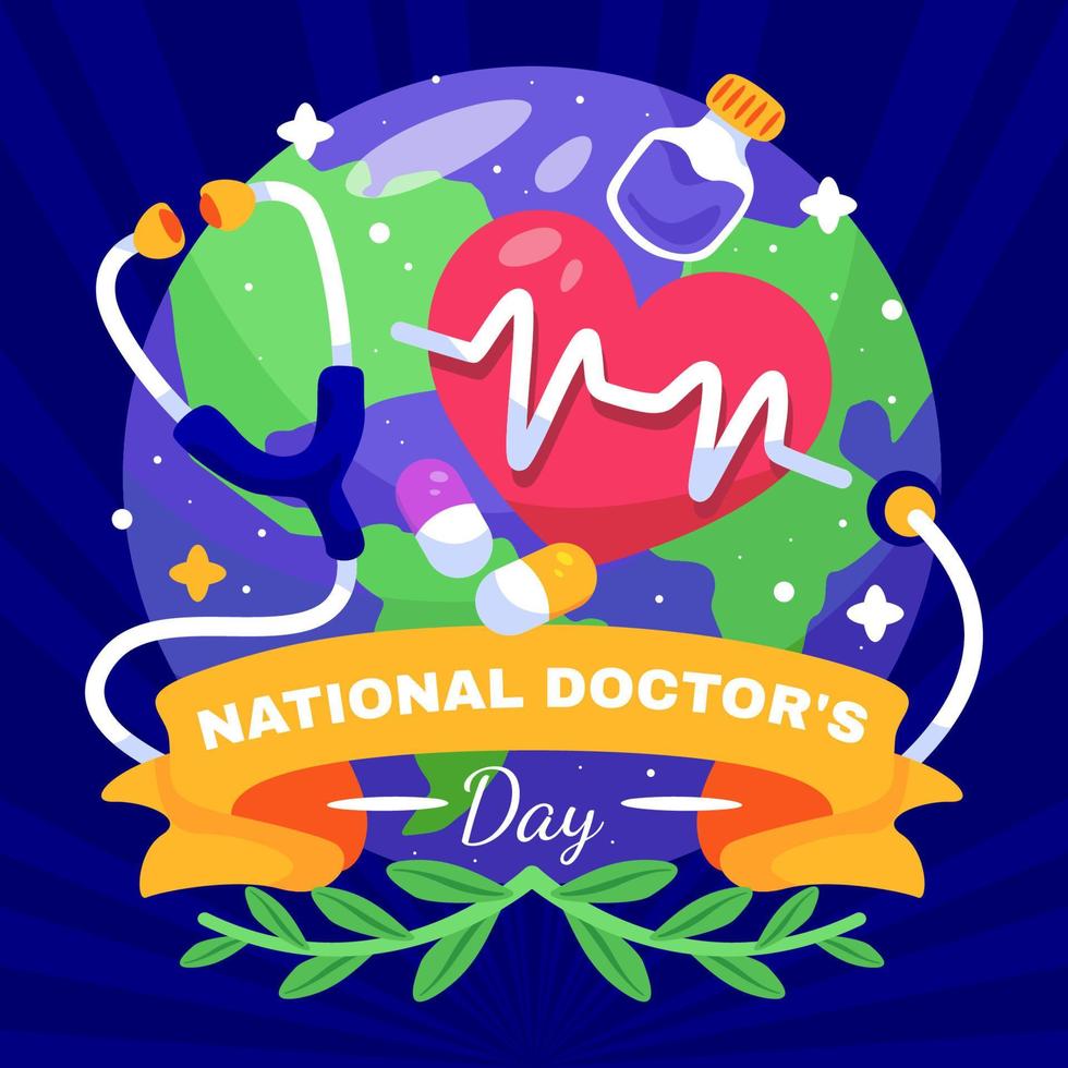 National Doctor Day Concept vector