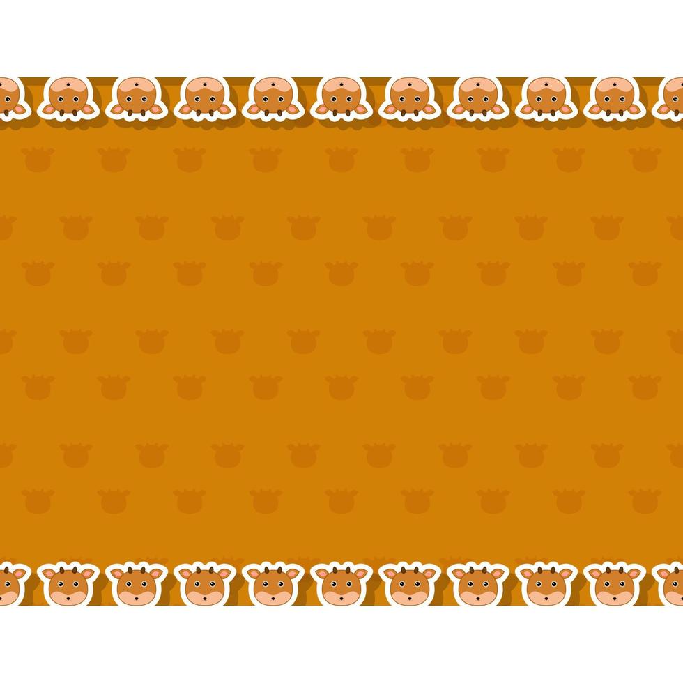 Deer with frame for banner, poster, and greeting card vector