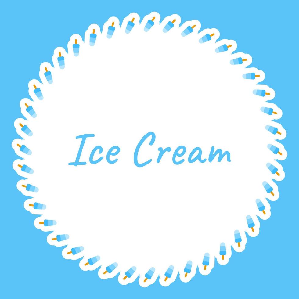 Border with Ice Cream for banner, poster, and greeting card vector