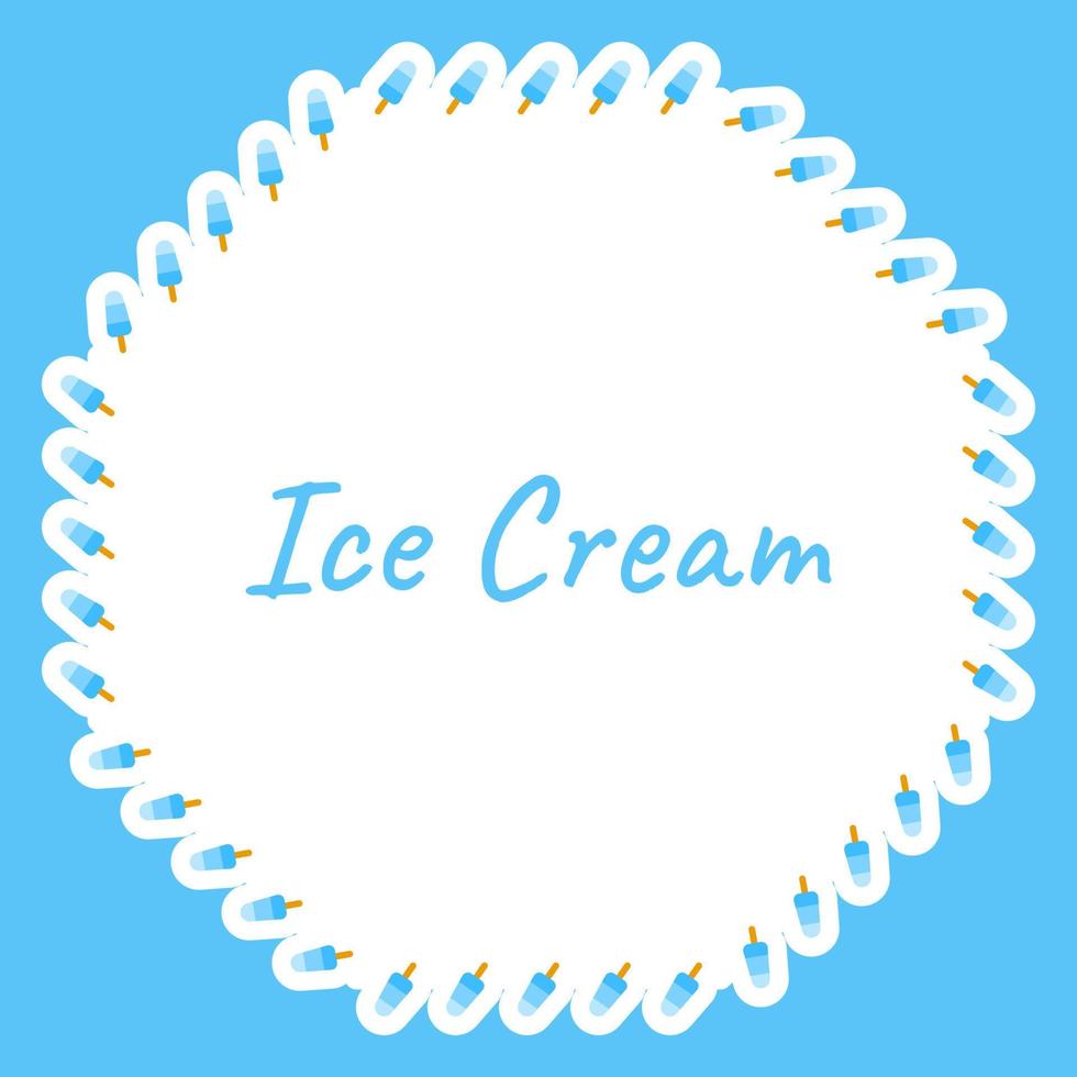 Border with Ice Cream for banner, poster, and greeting card vector