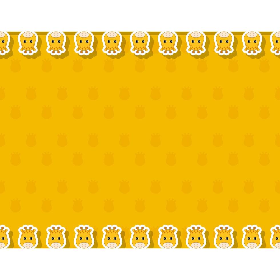 Giraffe with frame for banner, poster, and greeting card vector