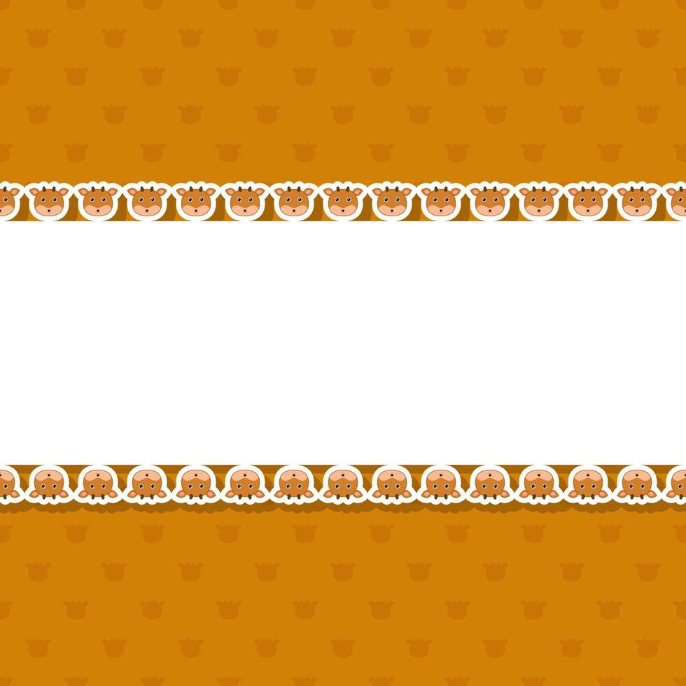 Deer with frame for banner, poster, and greeting card vector