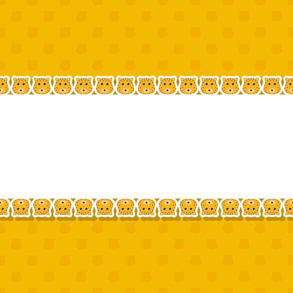 Leopard with frame for banner, poster, and greeting card vector