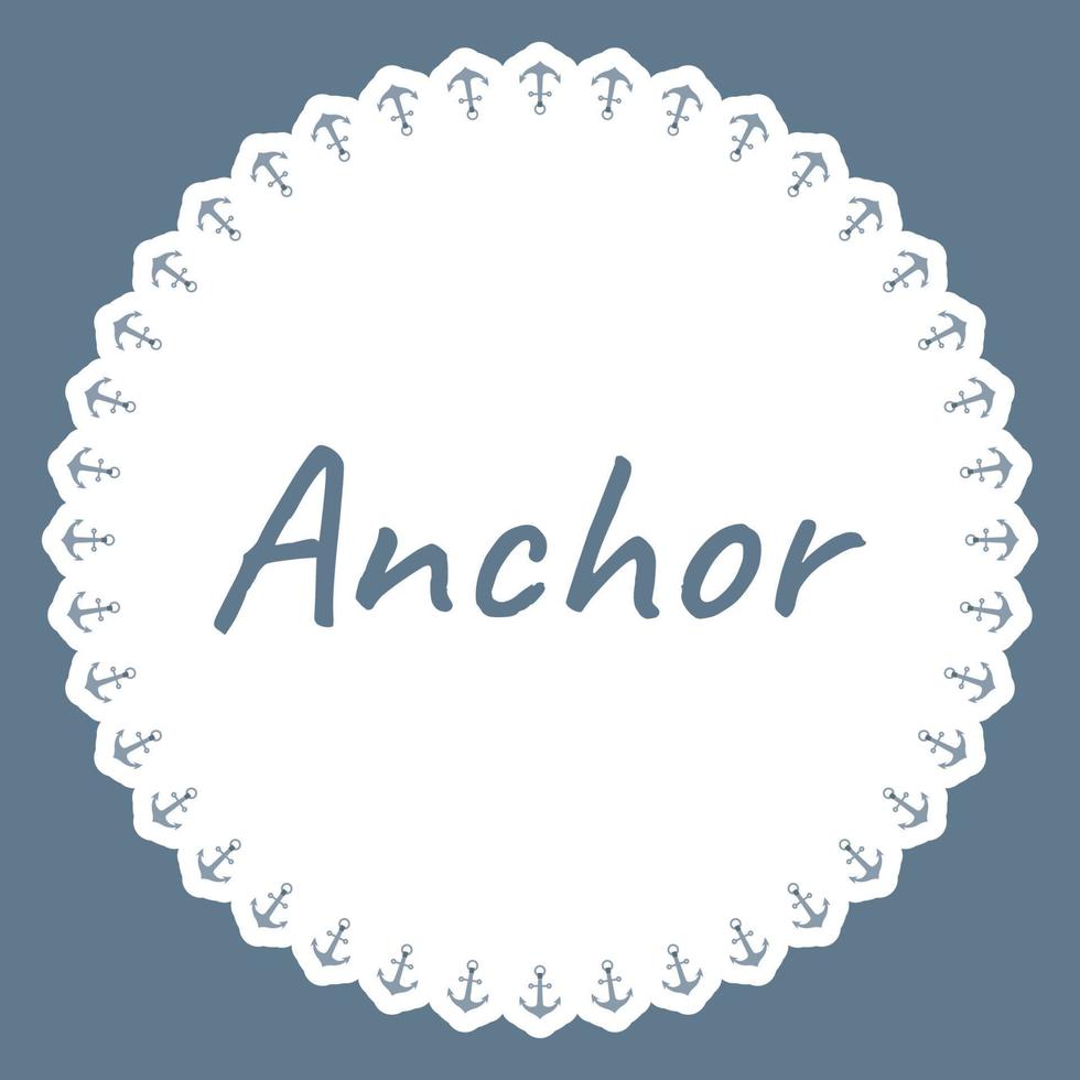Border with Anchor for banner, poster, and greeting card vector