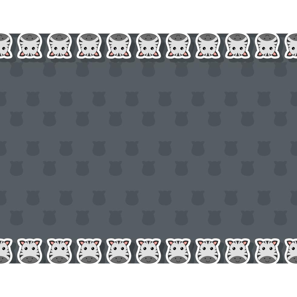 Zebra with frame for banner, poster, and greeting card vector