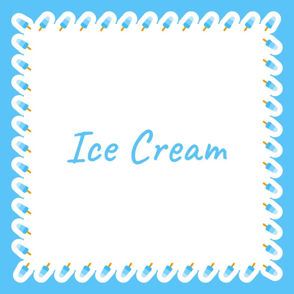 Border with Ice Cream for banner, poster, and greeting card vector