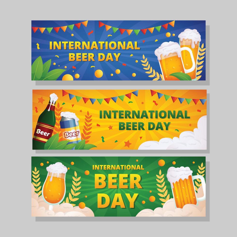 International Beer Day Banner vector