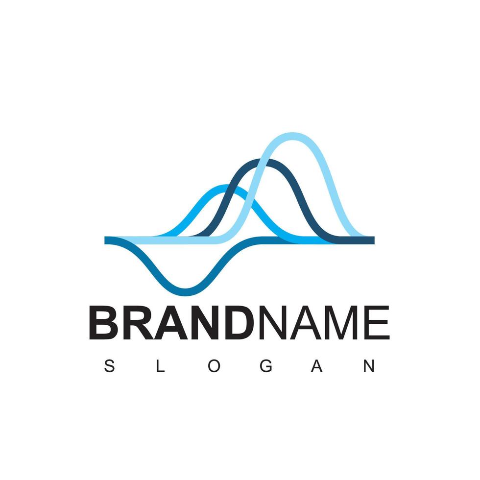 Abstract Business Chart Logo With Spectrum Illustration vector
