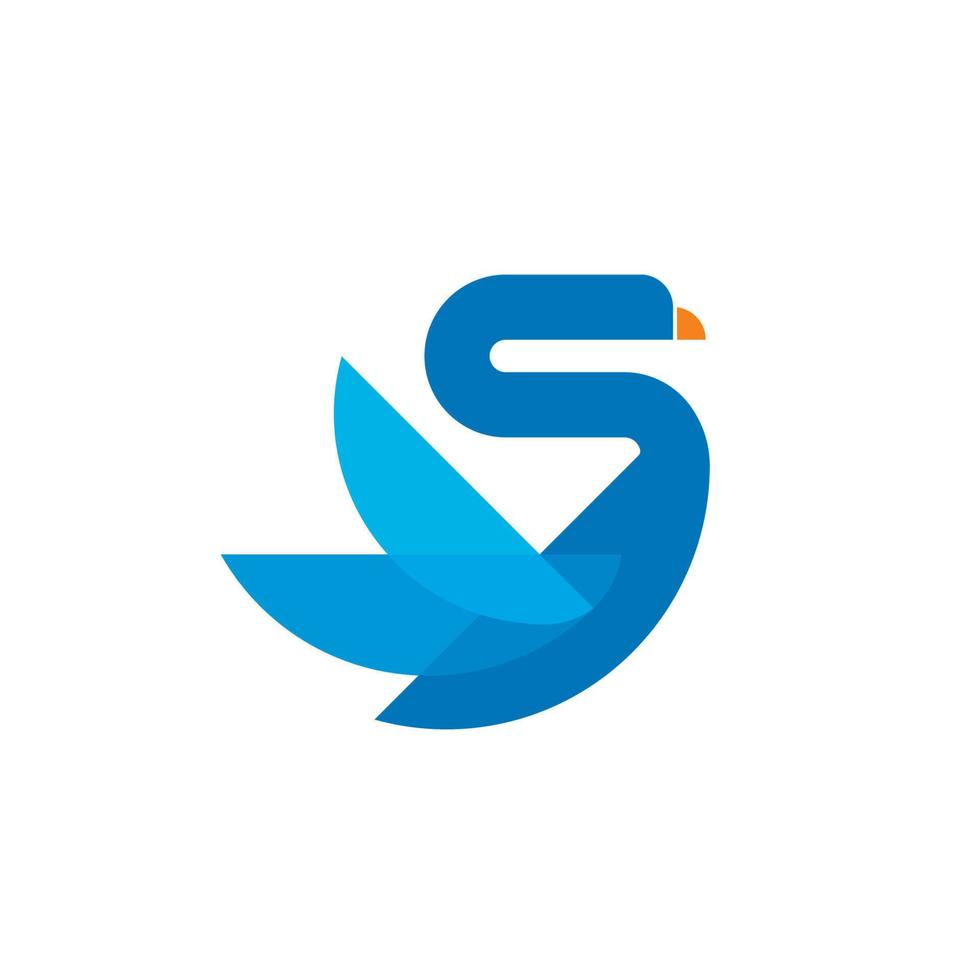 Swan Logo Design Template vector