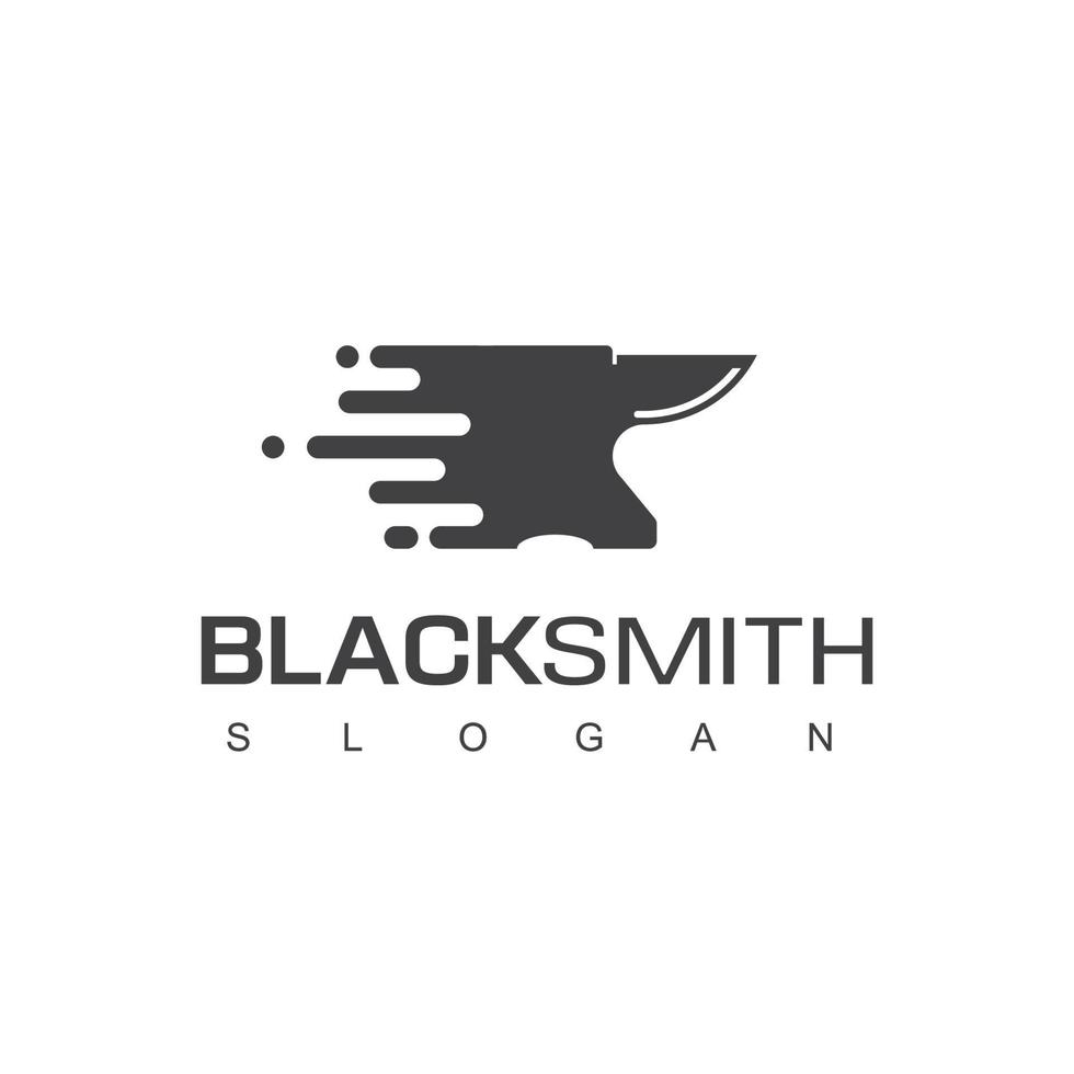 Blacksmith Logo Template Isolated On White Background vector