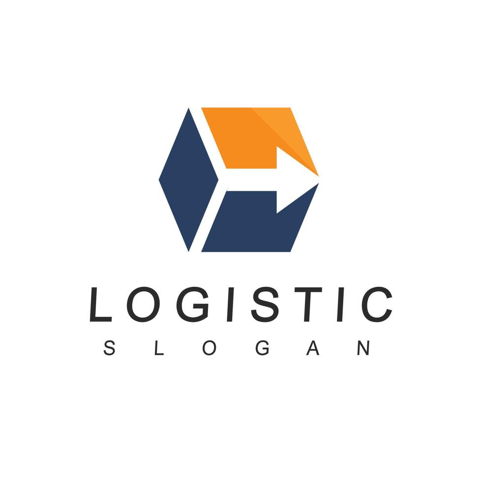 plantilla de logotipo logístico, icono de negocio de expedición y transporte vector