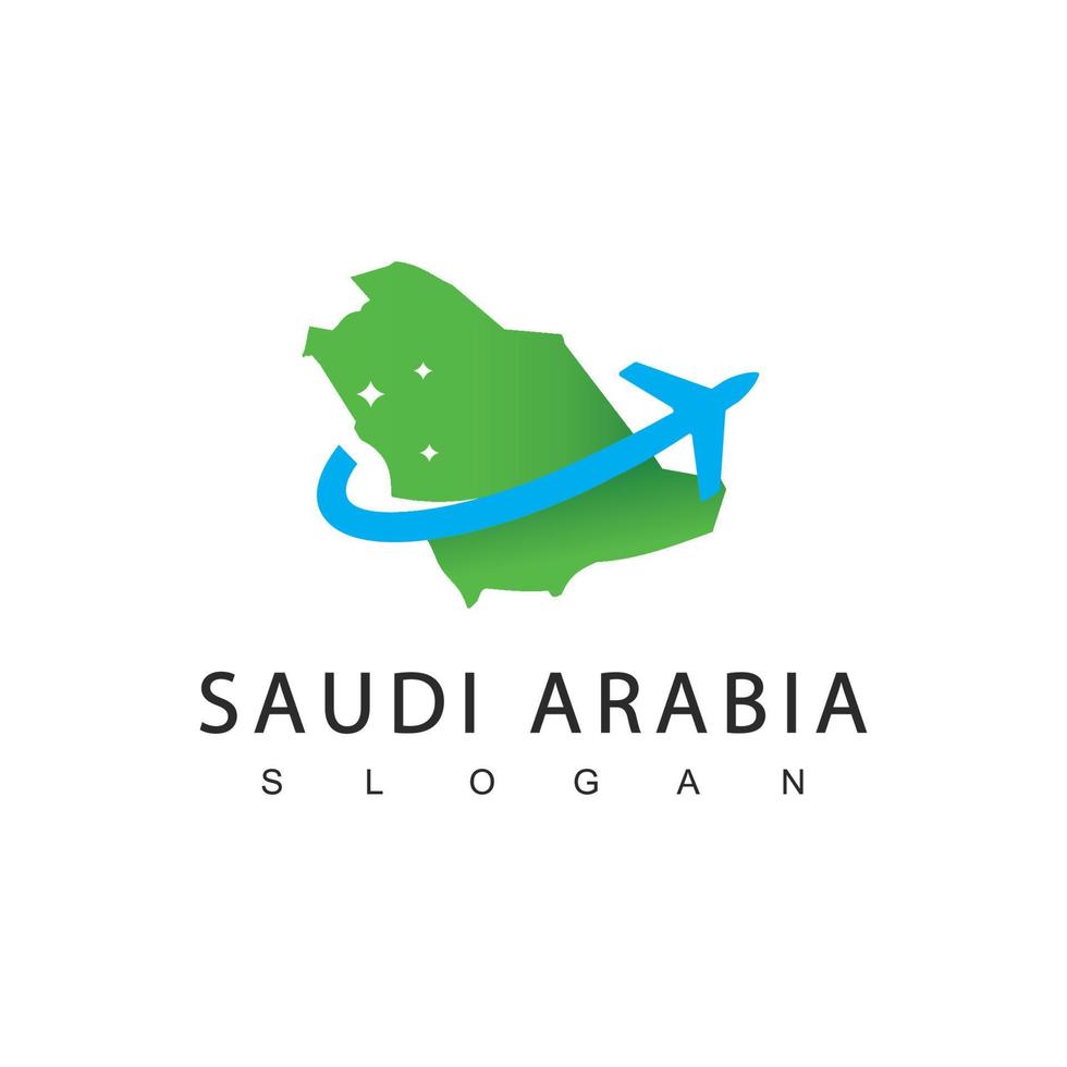 gira por arabia saudita y logotipo de viaje, icono de la empresa umrah y hajj vector