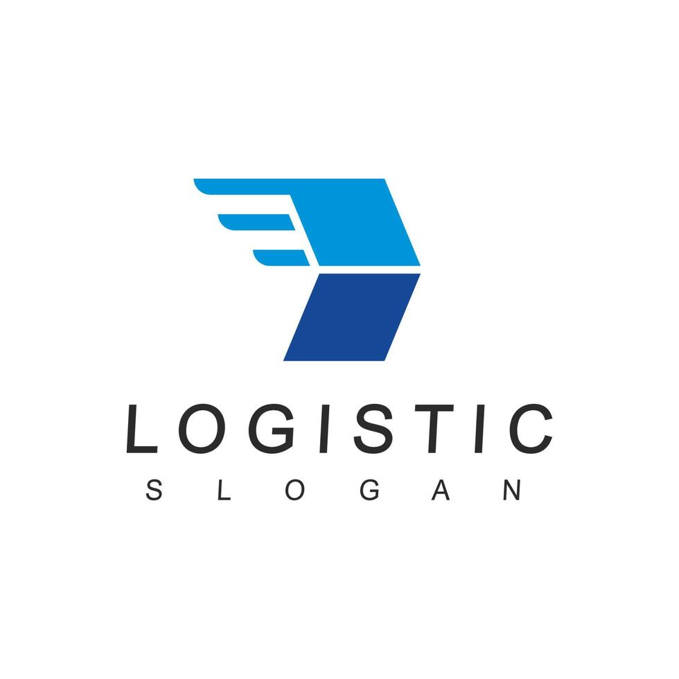 plantilla de logotipo logístico, icono de negocio de expedición y transporte vector