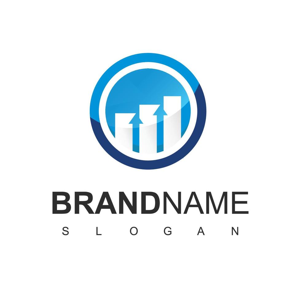 Business Logo With Good Progress Diagram For Business or sales company vector