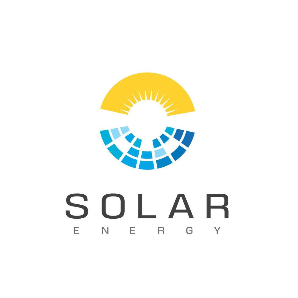 plantilla de diseño de logotipo de energía solar vector