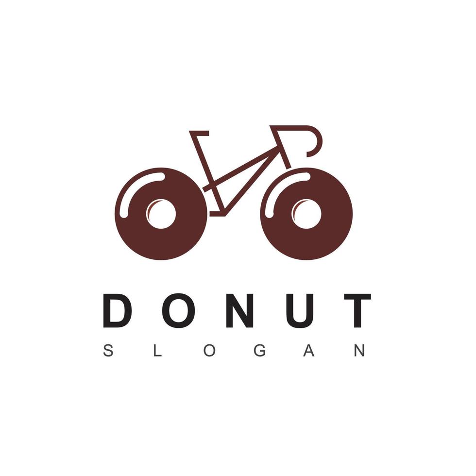 Biker Donut Logo Design Template vector