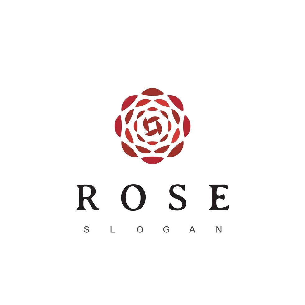 plantilla de diseño de logotipo de flor rosa vector