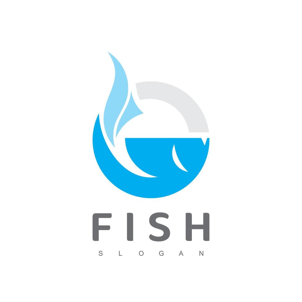 Fish Logo Design Template, Seafood restaurant Logotype, Fish Farm Icon vector