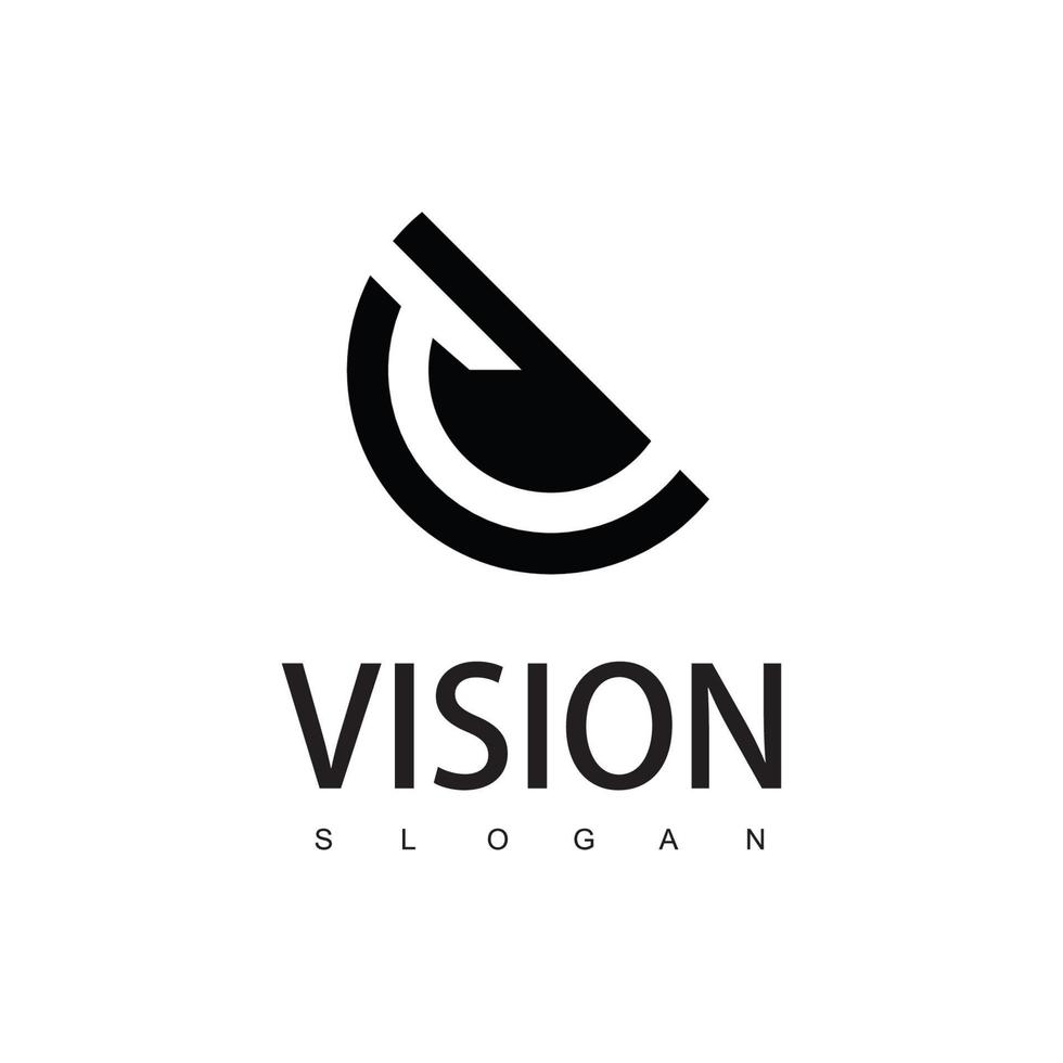 Vision Logo Design Template With Eye Symbol vector