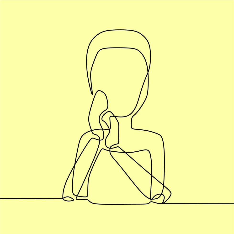 continuous line drawing on someone make up vector
