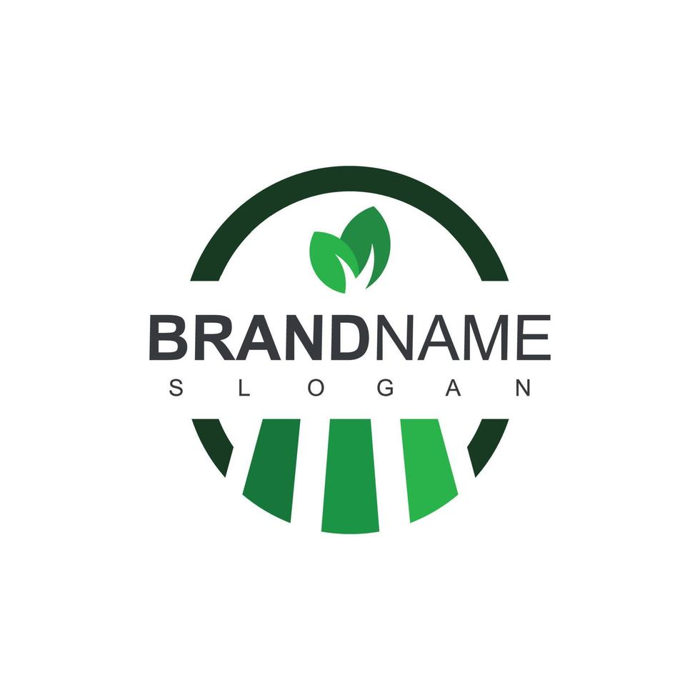 Abstract Green Farm Company Logo vector