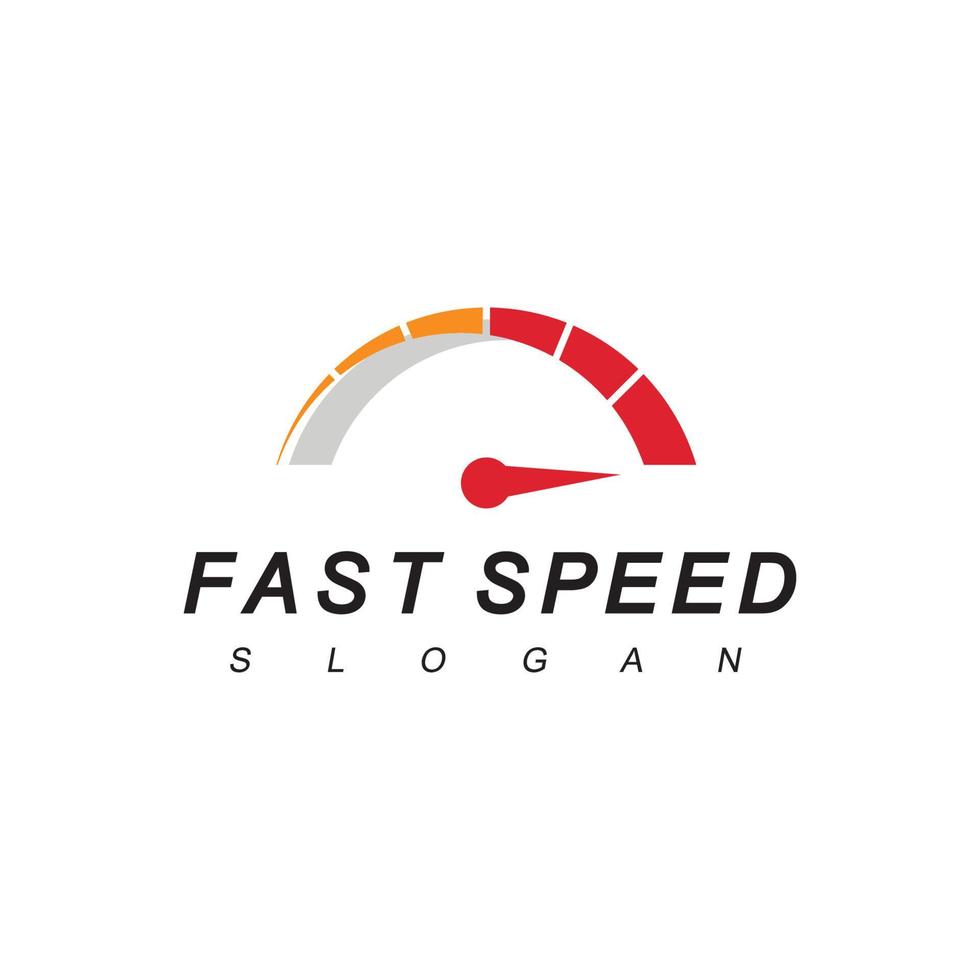 Speedometer logo, Fast Speed Concept, fast icon design vector