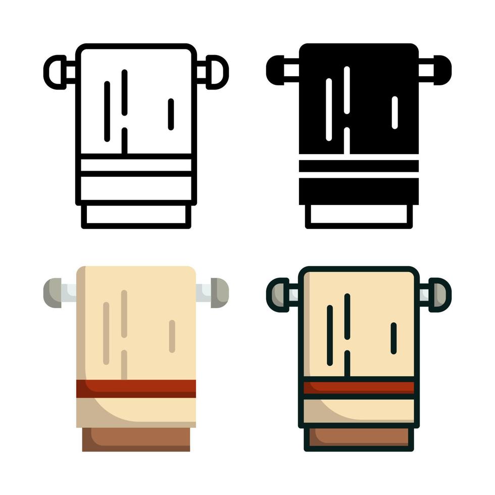 Towel Icon Set Style Collection vector