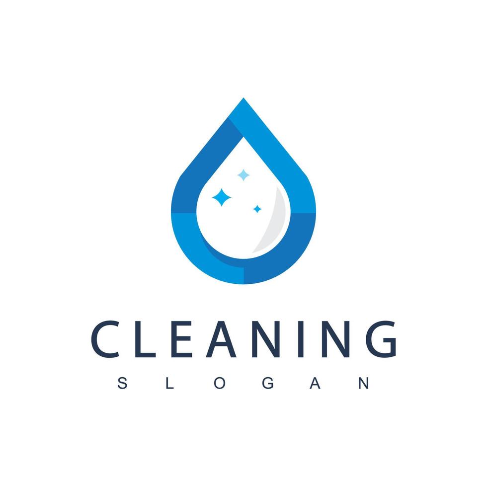 Drop Water Logo, Cleaning Concept Icon vector