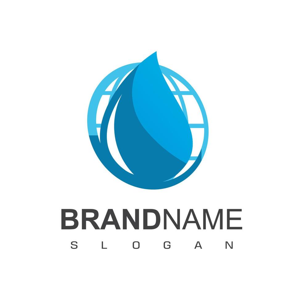 Water Logo, Droplet, Mineral Water Company Icon vector
