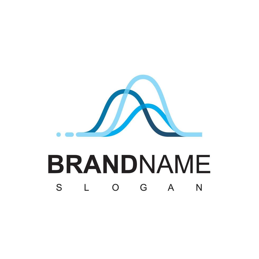 Abstract Business Chart Logo With Spectrum Illustration vector