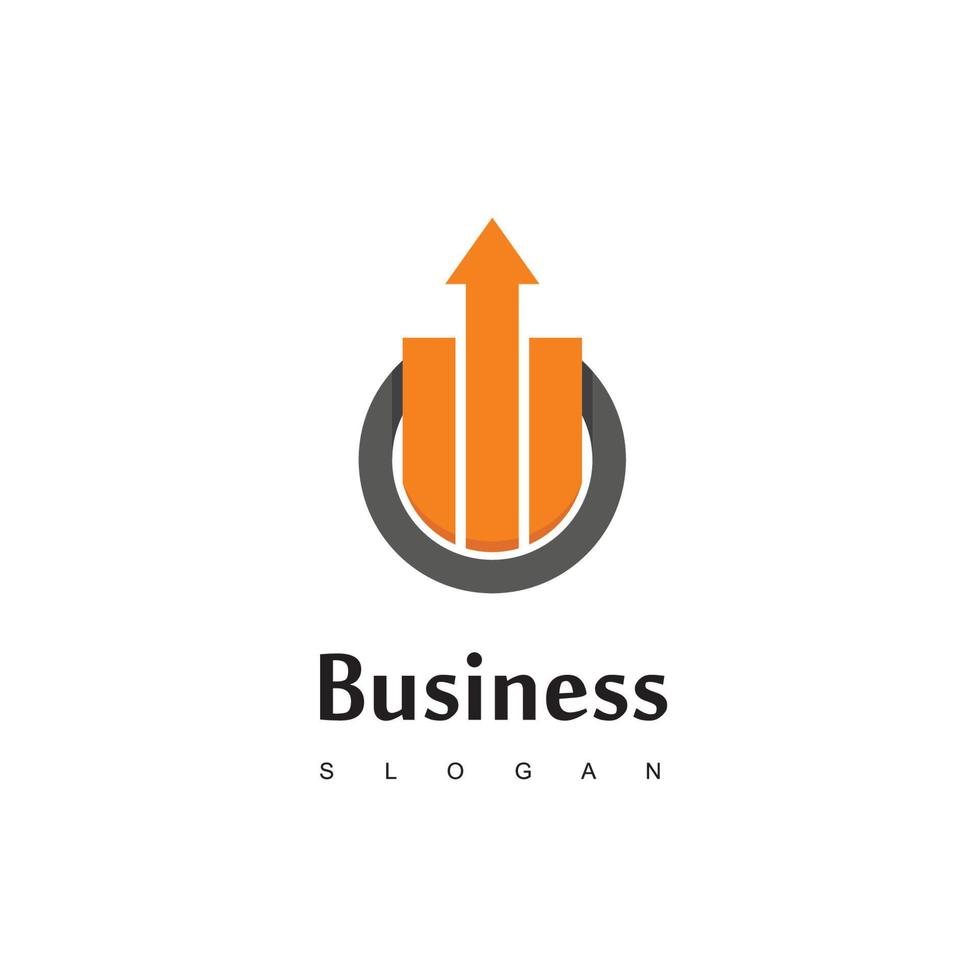 Business Logo With Good Progress Diagram For Business or sales company vector