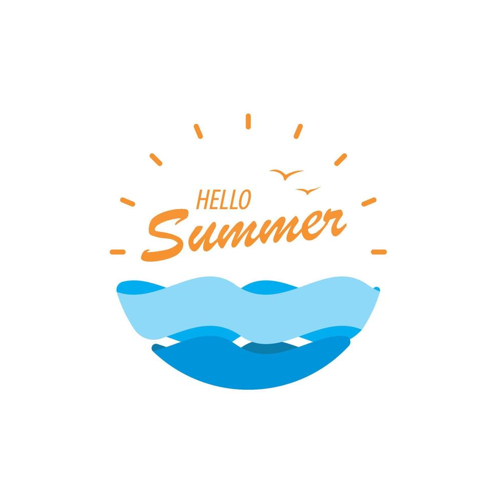 Hello Summer Vector Illustration