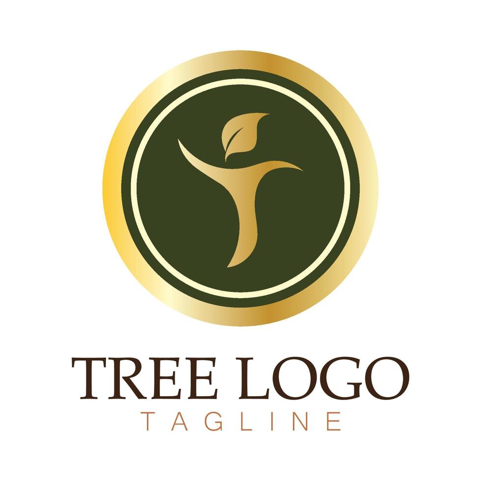 árbol logo icono vector ilustración design.vector silueta de un árbol plantillas de árbol logo y raíces árbol de la vida diseño ilustración