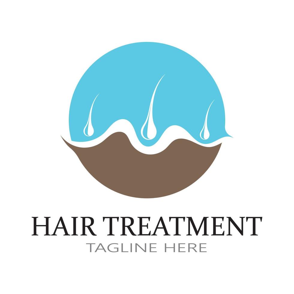 Hair treatment logo removal logo vector image design illustration