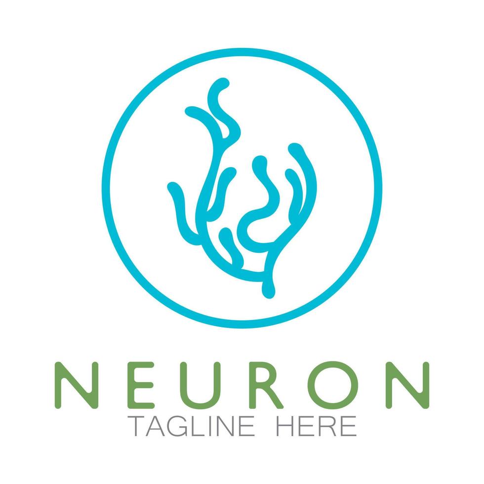 Neuron logo or nerve cell logo design,molecule logo illustration template icon with vector concept