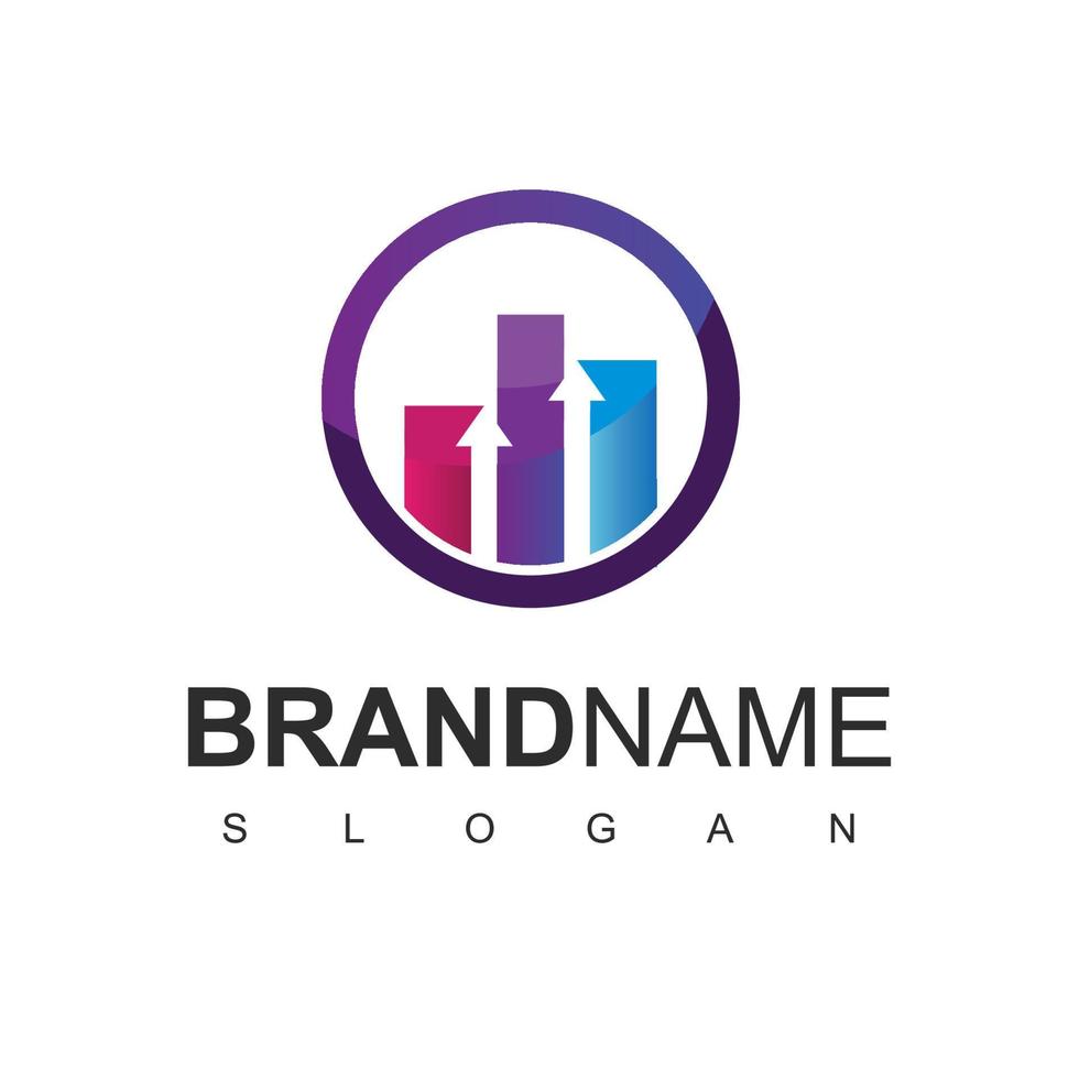 Business Logo With Good Progress Diagram For Business or sales company vector