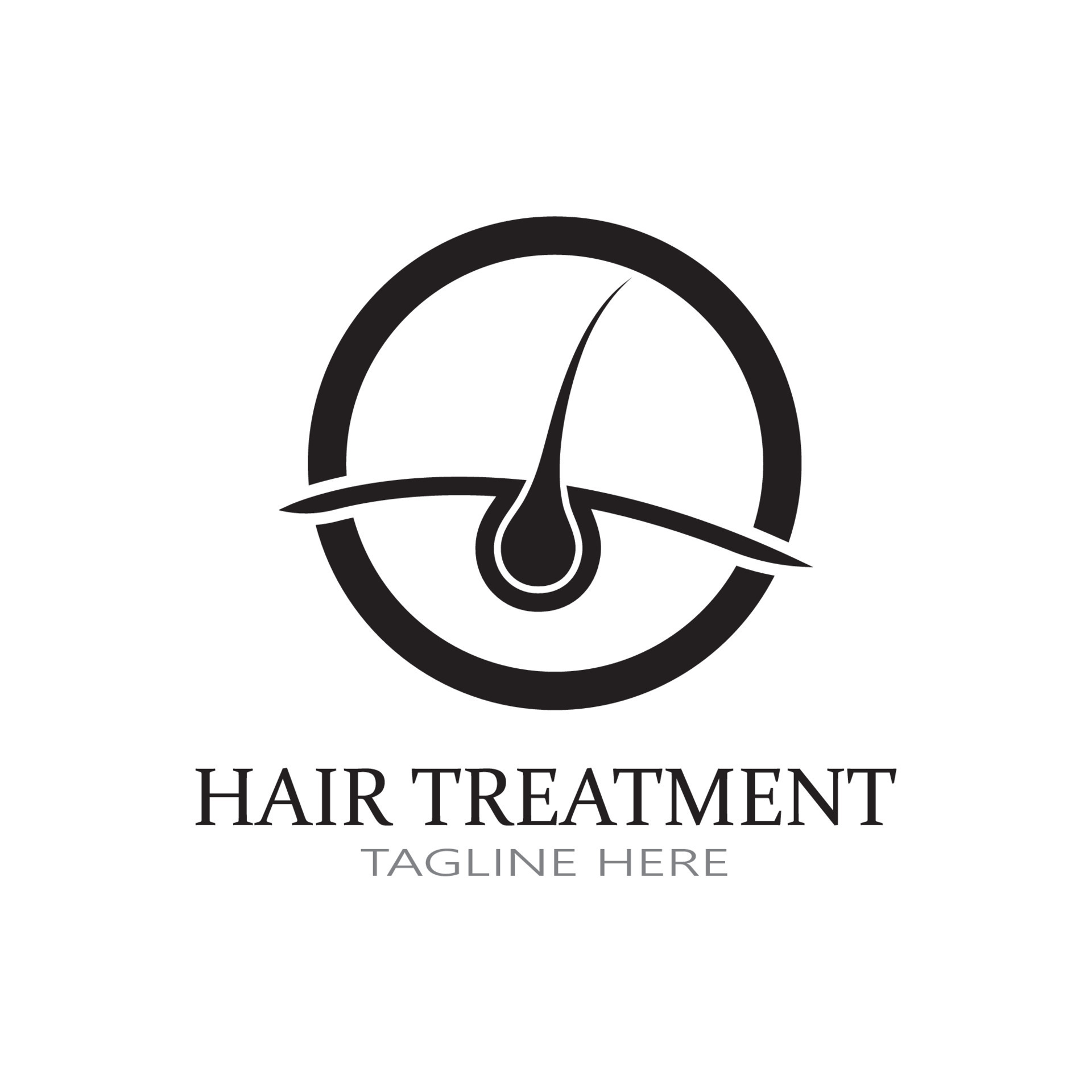 Hair treatment logo removal logo vector image design illustration ...